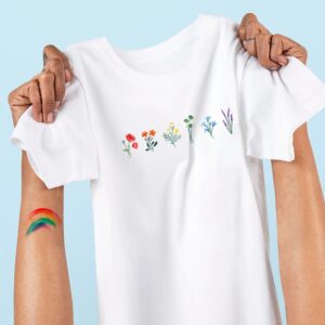 Personalized LGBT Pride Wildflowers Rainbow T-Shirt