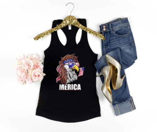 Merica Eagle Mullet 4th Of July Tank Top