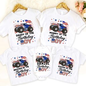 Monster Truck Birthday Family Shirt