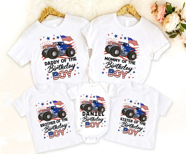 Monster Truck Birthday Family Shirt