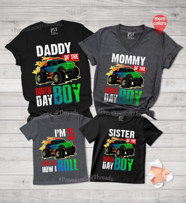 Monster Truck Birthday Shirt