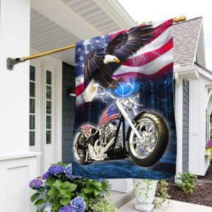 Motorcycle Eagle American US Flag