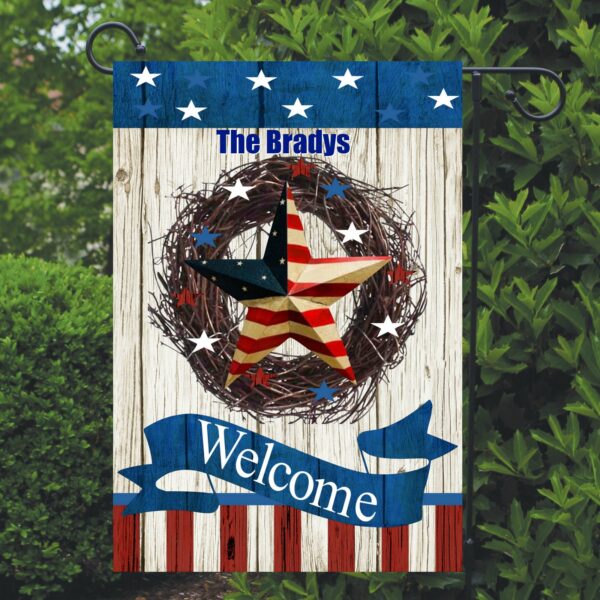 Patriotic Garden Personalized Flag