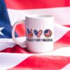 4th Of July Independence Day America White Ceramic Mug