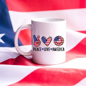 Peace Love America Mug