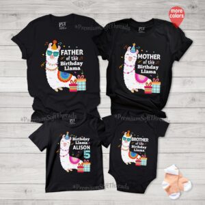 Personalized Llama Birthday Shirt