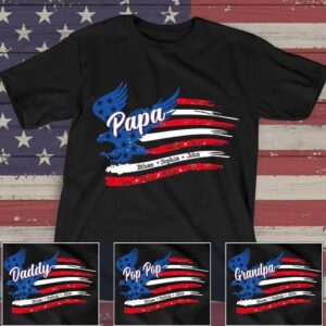 Personalized Papa 4th Of July Shirt