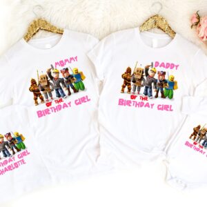 Roblox Girl Birthday Matching Shirts