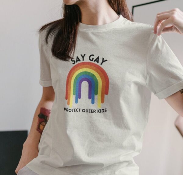 Say Gay Protect Queer Kids LGBT Shirt