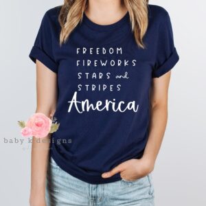 Stars And Stripes Firework Patriotic Shirt