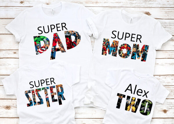 Superhero Birthday Marvel Party Shirt