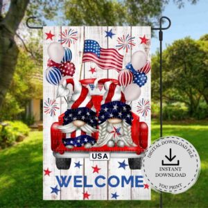 Welcome 4th Of July Garden Flag