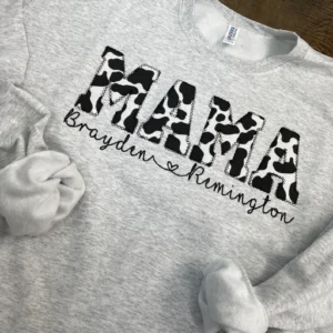 Embroidered Mama Cow Sweatshirt