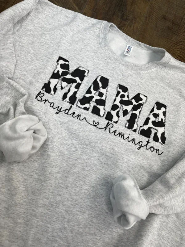 Embroidered Mama Cow Sweatshirt