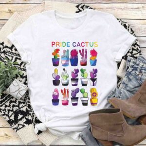 2021 Gift Pride Cactus LGBT Shirt Love Is Rainbow Best Gay Cousin Month Wins Unisex