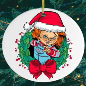 Santa Chucky Christmas Ornament