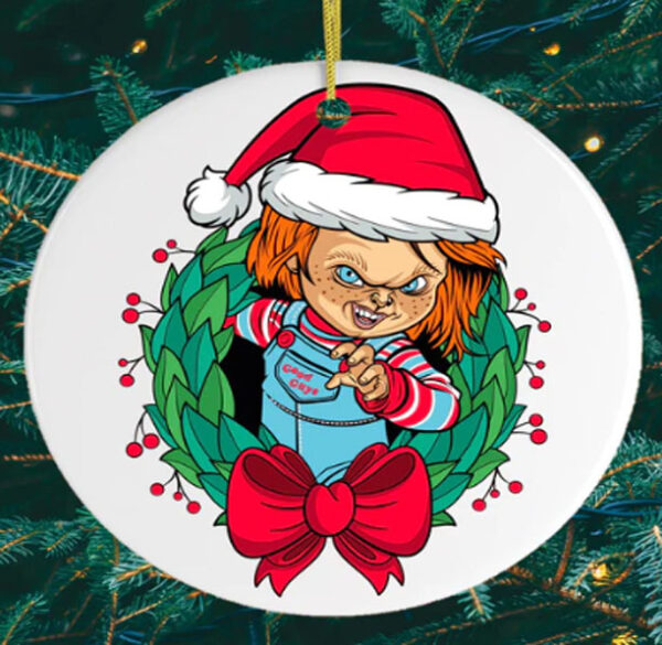 Santa Chucky Christmas Ornament