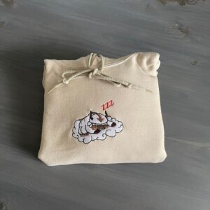 Appa Sleeping On Cloud Embroidered Hoodie