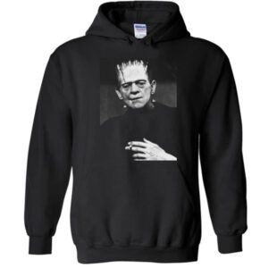 Horror Movie Hoodie Bride Of Frankenstein Smoking Cigaratte