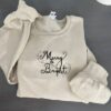 Embroidered Sweatshirt Merry Bright Christmas