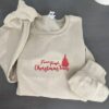 Embroidered Sweatshirt Farm Fresh Christmas Tree Xmas