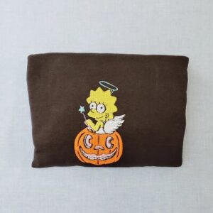 Embroidered Sweatshirt Halloween Angel Simpson