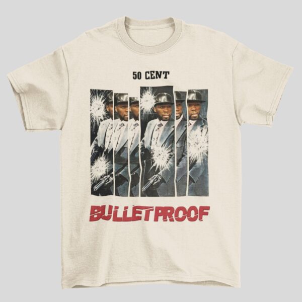 50 Cent Shirt Hip Hop Inspired Bulletproof Rap Graphic Tee