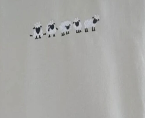 Embroidered Sweatshirt Super Cute Sheep photo review