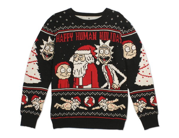 Animated Ugly Christmas Sweater Happy Human Holiday