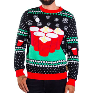 Beer Pong Ugly Christmas Sweater