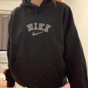 Black Nike Cow Print Hoodie