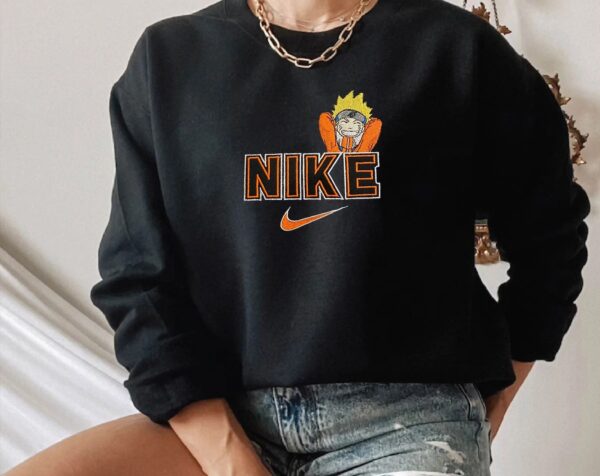 Brand Naruto Nike Embroidered Hoodie Sweatshirt