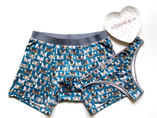 Cat Face Matching Boxers