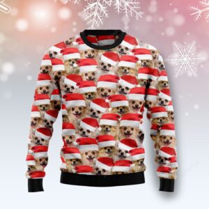 Chihuahua Ugly Christmas Sweater Awesome Group Xmas