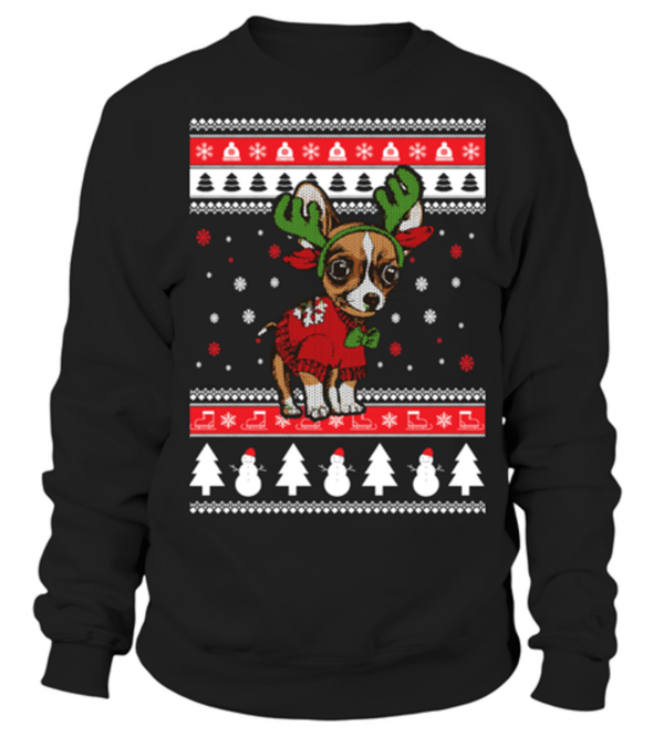 Chihuahua Ugly Christmas Sweater Welcome