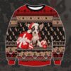 Chihuahua Ugly Christmas Sweater Red White Pattern