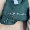 Boy Mom Embroidered Mama Sweatshirt