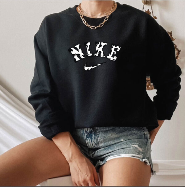 Nike Cow Print  Embroidered Sweatshirt T-Shirt Hoodie