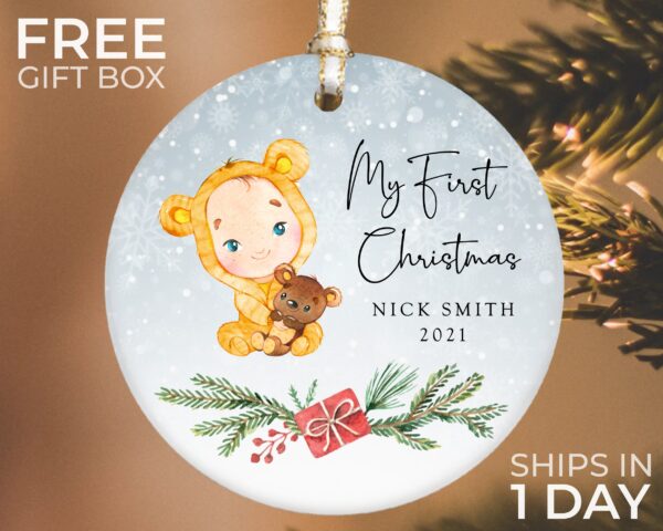 Custom Baby First Christmas Ornament