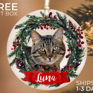 Custom Cat Christmas Ornament