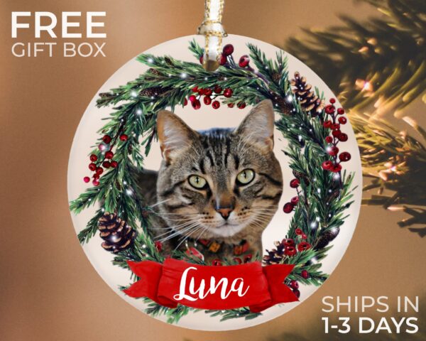 Custom Cat Christmas Ornament