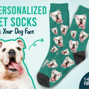 Custom Dog Face On Plain Socks