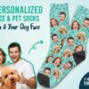 Custom Dog On Socks With Kid