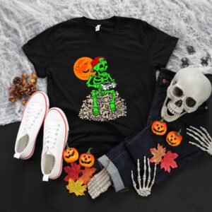 Cute Halloween Skeleton Playing Game Boy Shirt