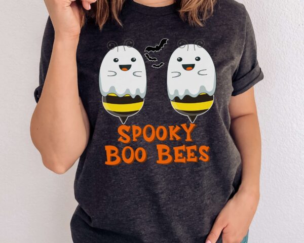 Cute Spooky Boo Bees Ghost Halloween Shirt