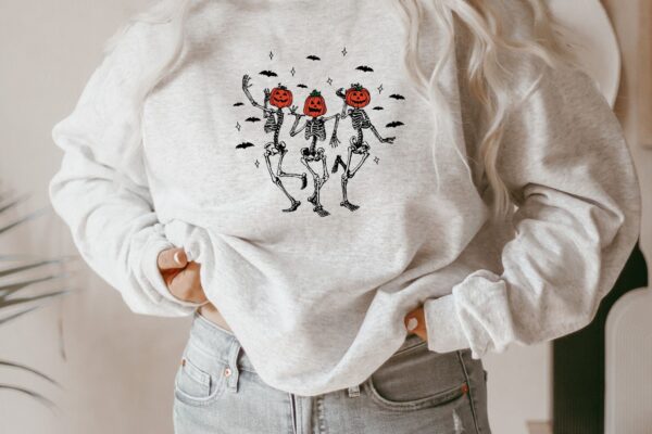 Dancing Pumpkin Skeleton Sweatshirt