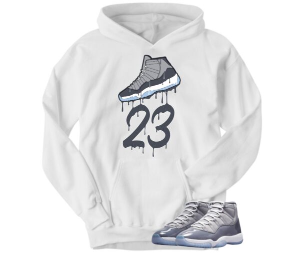 Drip Hoodie Jordan 11 Cool Grey Shoe 23