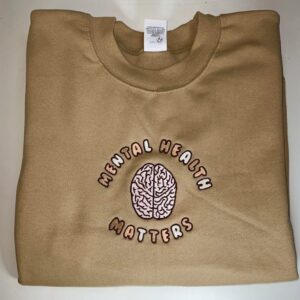 Embroidered Brain Mental Health Matters Sweatshirt