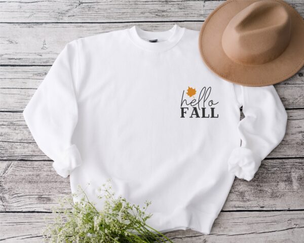 Embroidered Sweatshirt Hello Fall Happy Thanksgiving