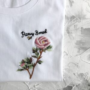 Embroidered Sweatshirt Hoodie T-shirt Custom Floral